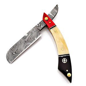 Original Handmade Damascus Steel Beard Razor